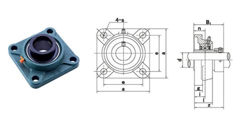 Hcf206 Four Bolt Square Flange Bearing Dia 30mm Hcf206 Bearing 30xx