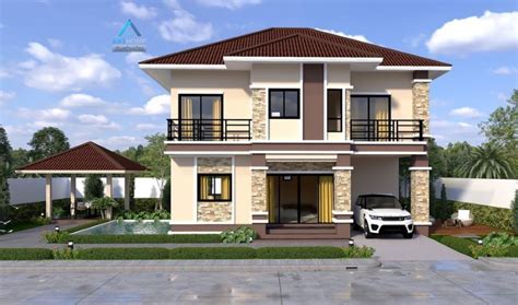 Two Storey Modern House Plan With Right Size Pinoy House Designs