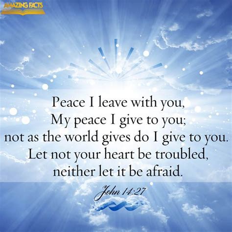 Peace I Leave With You My Peace I Give Unto You Not As The World
