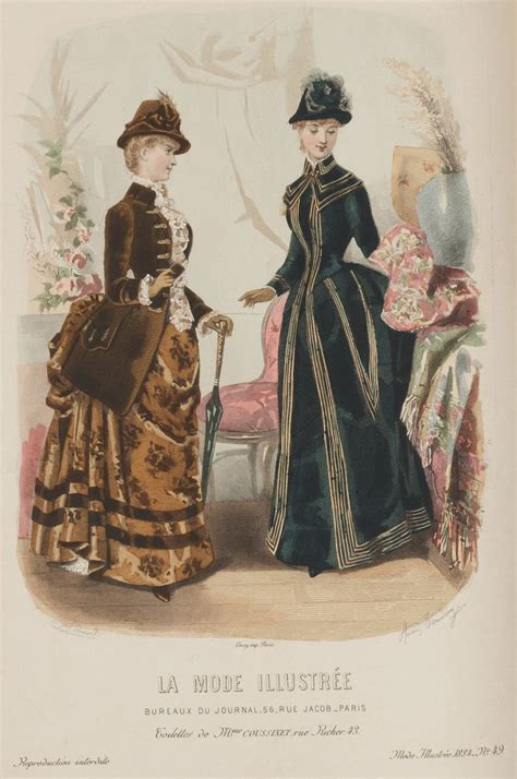 La Mode Illustrée 1884 Victoria Fashion Fashion Plates Historical