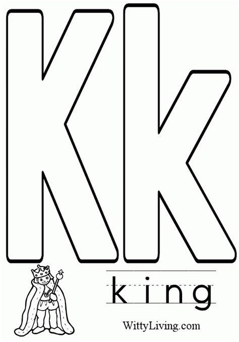 Letter K Coloring Page - Coloring Home
