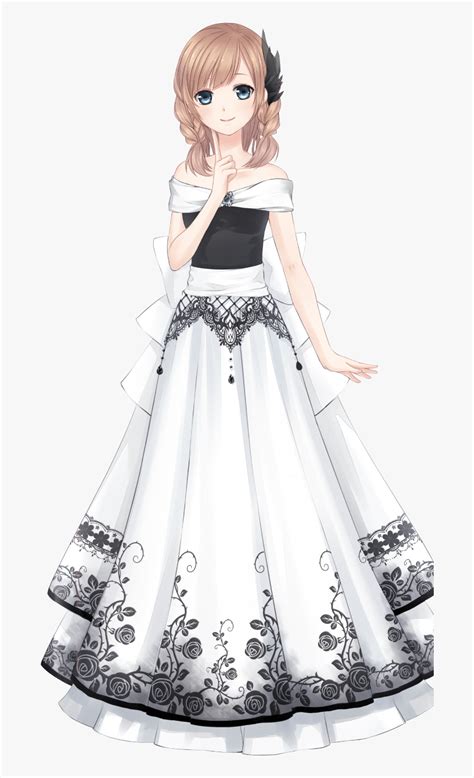 Add all the detailing you want. Dress Anime Girl Drawing, HD Png Download , Transparent ...