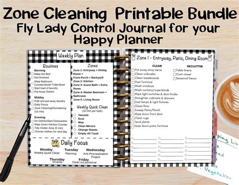 Printable Flylady Control Journal Fly Lady Planner Zone Etsy