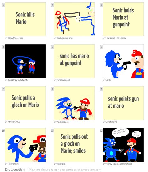 Sonic Kills Mario Drawception