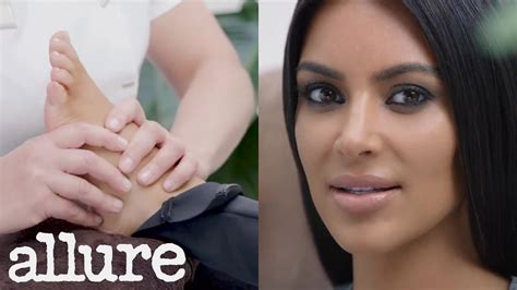 Kim Kardashian Gets A Foot Massage While Answering Questions Allure