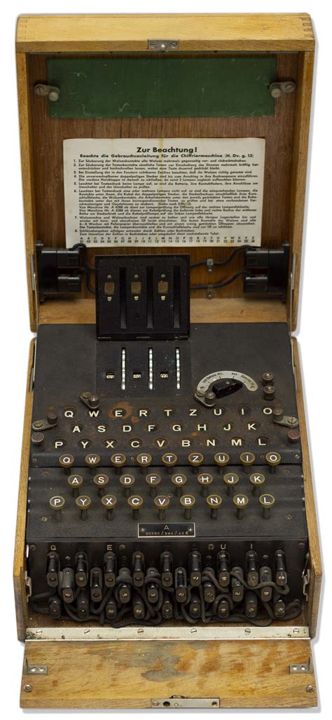 Lot Detail Enigma Machine Used By Germany During World War Ii Very