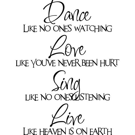 Dance Like No Ones Watching Quote Wall Sticker World Of Wall Stickers
