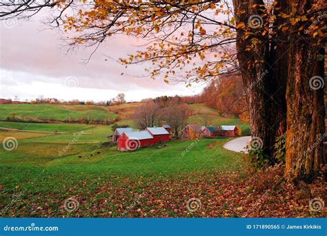 A Bucolic Rural Scene In Late Autumn Stock Image Image Of Fall