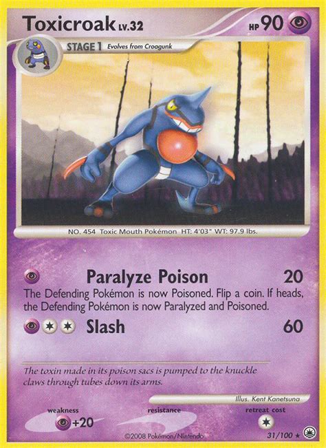 Toxicroak Pokémon Myp Cards