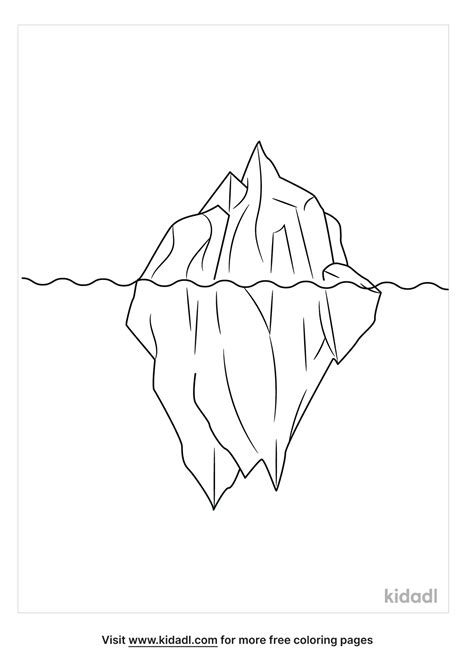 Free Iceberg Coloring Page | Coloring Page Printables | Kidadl