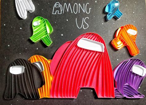 Made A Among Us Paper Quilled Art 😊 Crafts