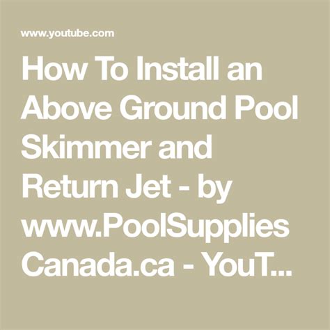 And shoot a youtube video in the process! Pin on Pool