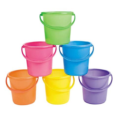 Buy Sand Pails And Buckets For Kids Set Of 12 Bright Colored Pails