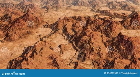 Hilly Desert Landscape Imaginary Death Valley Panoramic Of An Inert