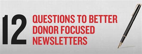 Questions To Donor Focused Newsletters Douglas Shaw Associates