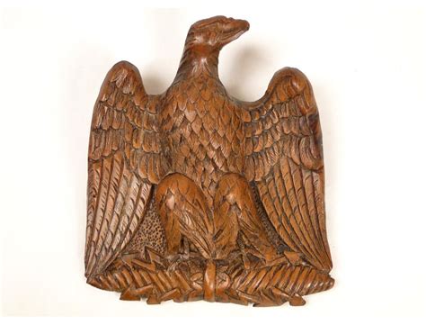 Free shipping for many products! Wooden sculpture representing a imperial eagle, XIX