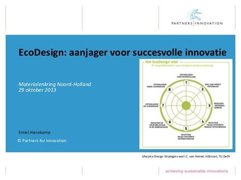 Ecodesign Voorbeelden Van Partners For Innovation Partners Pie Chart
