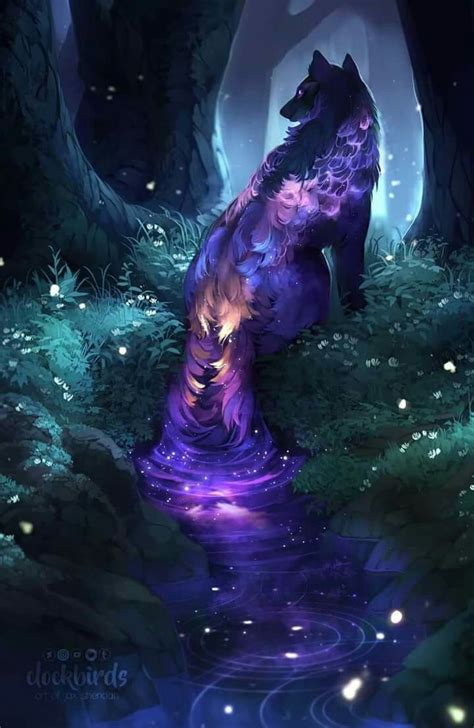 Fantasy Wolf Mystical Animals Mythical Creatures Art Magical