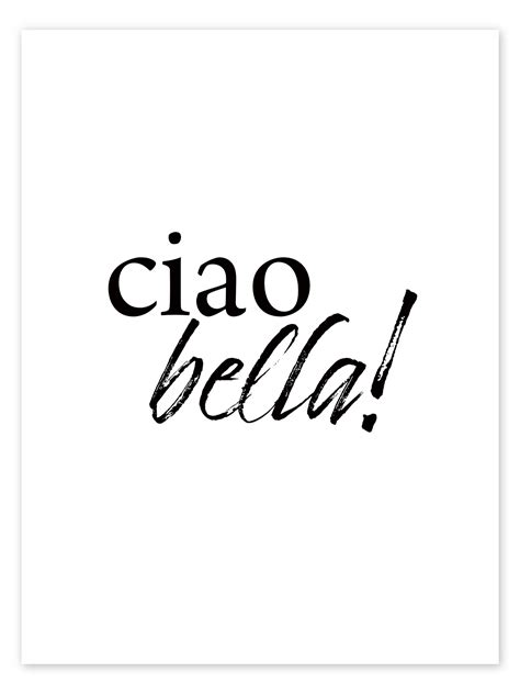 Ciao Bella Print By Typobox Posterlounge