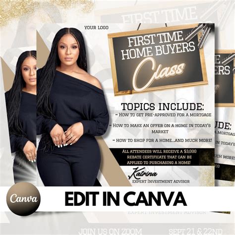 First Time Home Buyer Flyer, First Time Home Buyer Guide, First Time