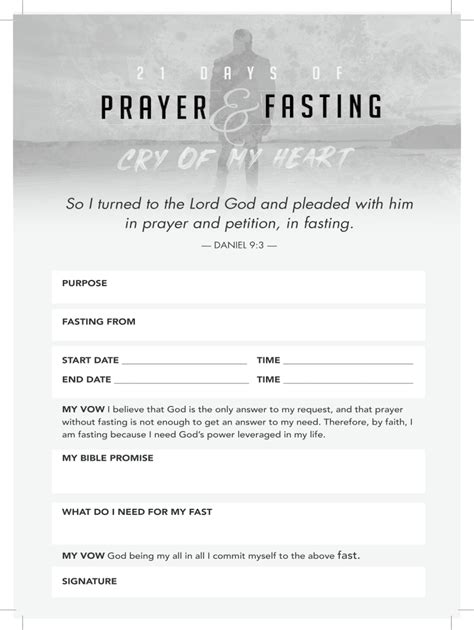 21 Days Of Prayer And Fasting Fill And Sign Printable Template Online