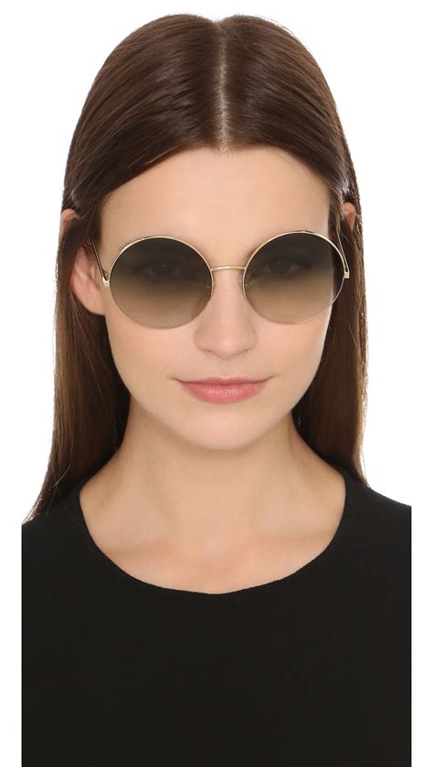 Victoria caroline beckham obe is an english singer, songwriter, fashion designer and television personality. Victoria beckham Supra Round Sunglasses in Metallic | Lyst