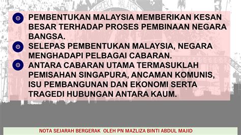Kesan Pembentukan Malaysia Bincangkan Pembentukan Masyarakat Majmuk