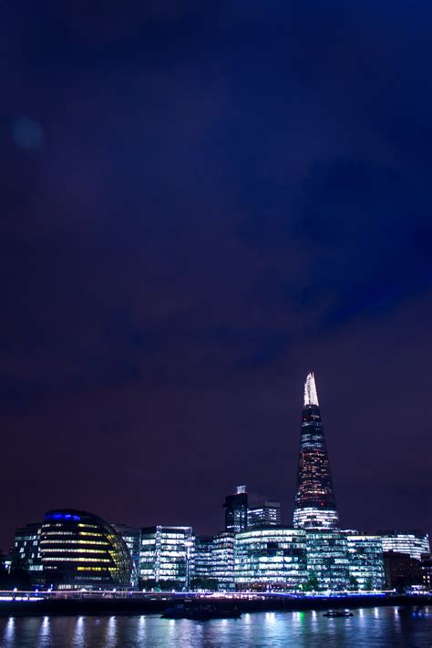 Free Photo Panoramic Photo Of City Buildings During Nighttime