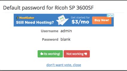 It took a while and a phone call to professional services, but it turns out there is a new password. How to Set Up Your New Ricoh Printer, Copier, or Multi-function Device - GonzoEcon
