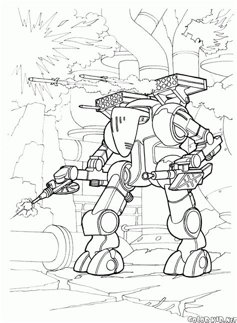 Find your favorite coloring page on hellokids! Coloring page - Big War Robot