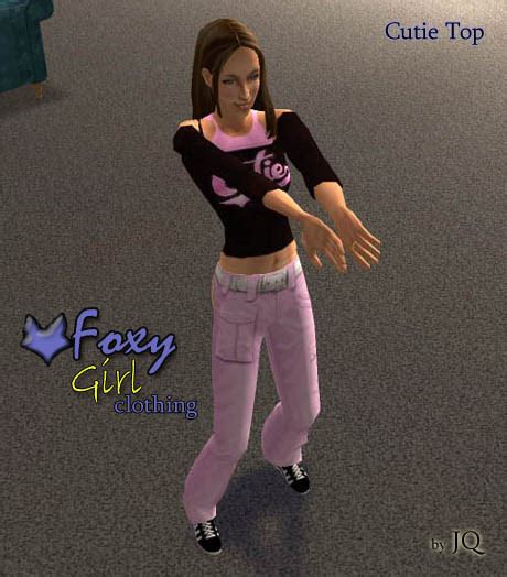 Mod The Sims Foxy Girl Clothing Cutie Top