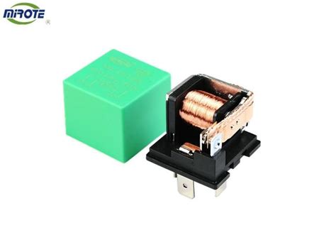 Non Waterproof Green Cover 12v 30a Automotive Relay 12 Volt 30 Amp