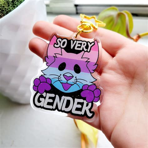 Catgender So Very Gender Collection Pride Acrylic Charms Etsy