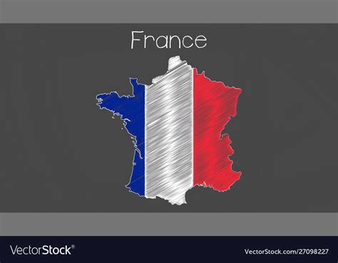 France Map Flag Royalty Free Vector Image Vectorstock
