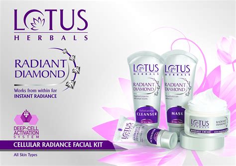 Lotus Herbals Radiant Diamond Cellular Glow Facial Kit Buy Online In