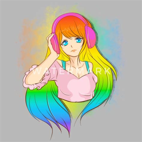 Rainbow Anime Girl Pfp