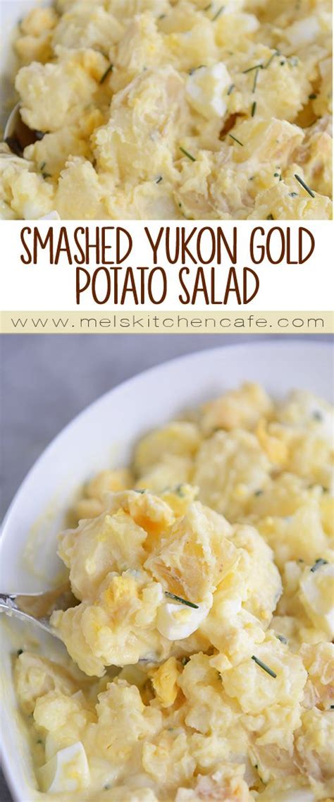 Smashed Yukon Gold Potato Salad | Recipe | Gold potato ...