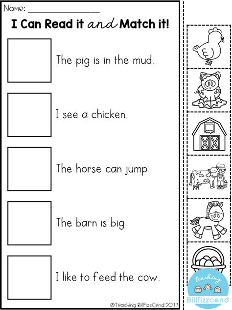 Reading Comprehension Worksheets For Kindergarten Kindergarten