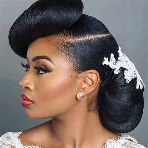 Short curly hairstyle colored top. 47 Wedding Hairstyles for Black Women To Drool Over
