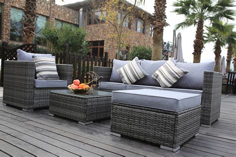 Pots, planters & hanging baskets. NEW RATTAN GARDEN FURNITURE SOFA TABLE CHAIRS GREY PATIO ...