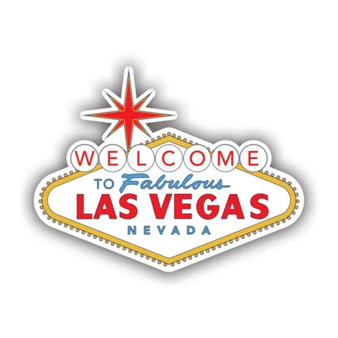 Welcome To Fabulous Las Vegas Sign Sticker Decal Weatherproof