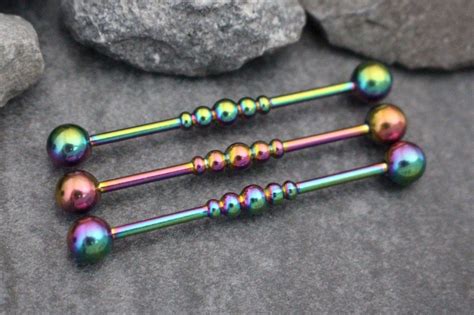 Skip to main search results. Orbital Industrial Barbell in Rainbow Filigree ...