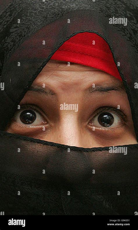 A Woman Wearing The Islamic Niqab Veil During A Three Faiths Forum
