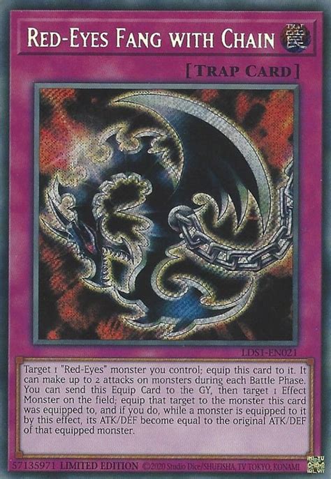 Lds1 En021 Red Eyes Fang With Chain Yu Gi Oh