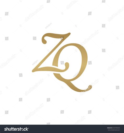 Zq Initial Monogram Logo Stock Vector Royalty Free 344746559