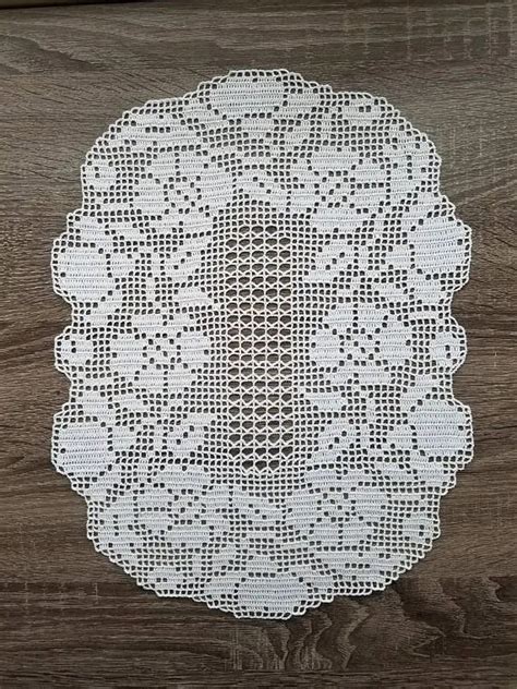 Oval Floral Doily Handmadebyraine
