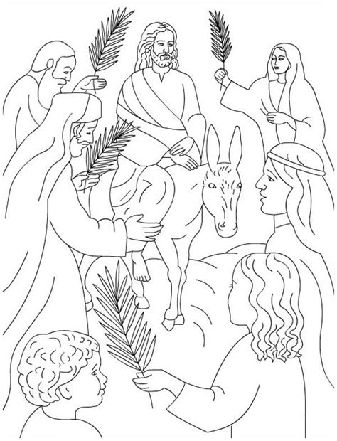 Palm Sunday Coloring Page For Kids Palm Sunday Coloring Page For Kids