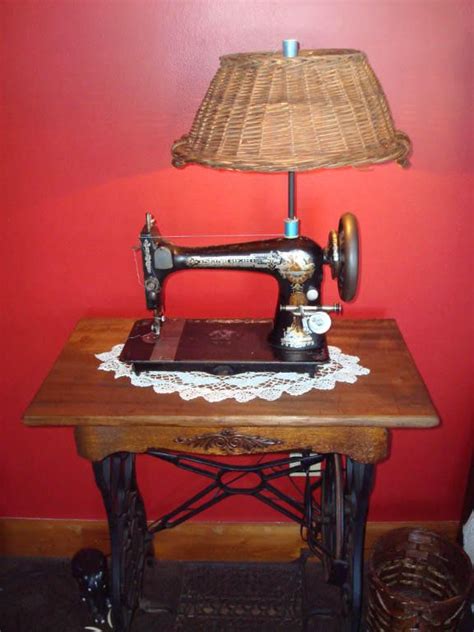 Sewing Machine Lamp Light 1892 Singer Antique Upcycle Repurposed