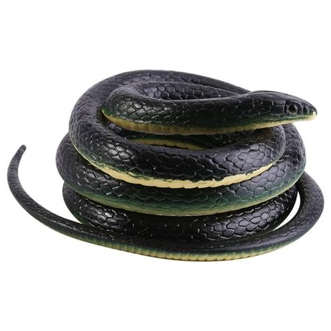 Tebru Rubber Snake 1pc 130cm Long Realistic Soft Rubber Snake Garden