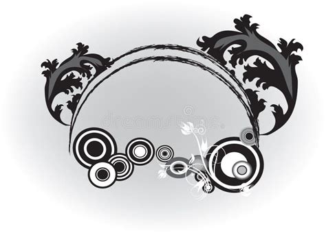 Circle Decorative Flourishes Ornament Stock Vector Illustration Of